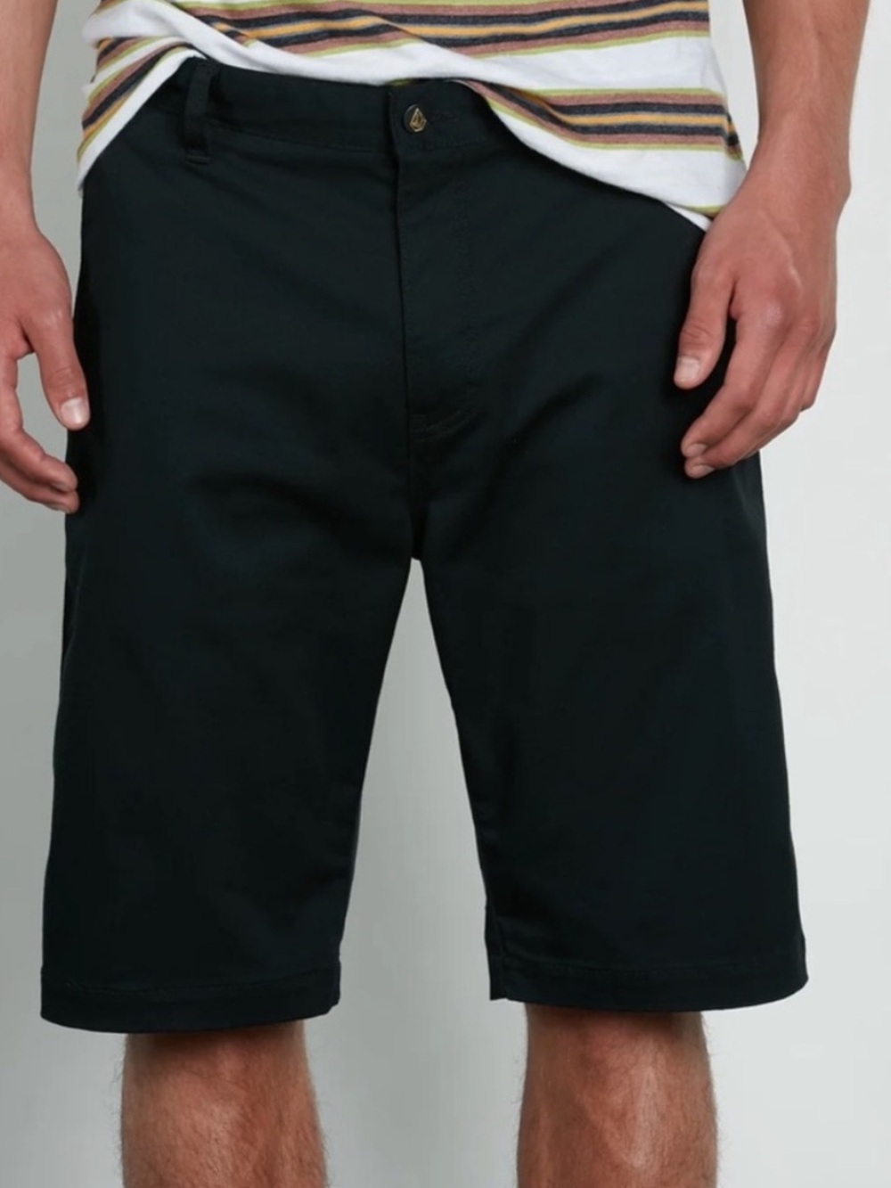 Volcom 40 Shorts VMonty 22 inch length in black pockets NWT